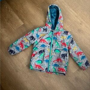 Kids Dinosaur Print Hooded Jacket